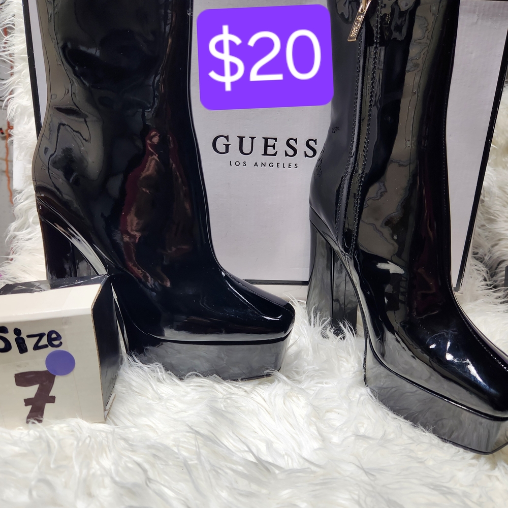 GUESS Byra Black Heeled Boots
